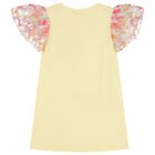 Girls Yellow Bag Logo Dress, 1, hi-res