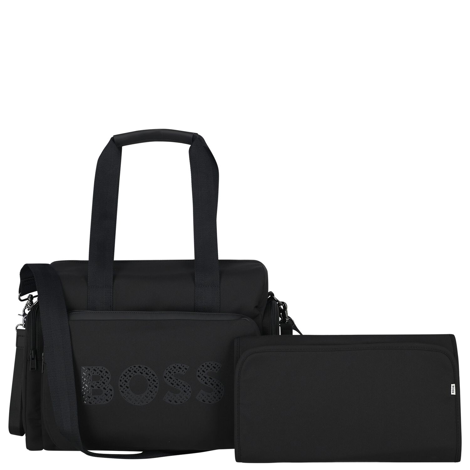 Mini Me Black Logo Baby Changing Bag ( 35cm ), 1, hi-res