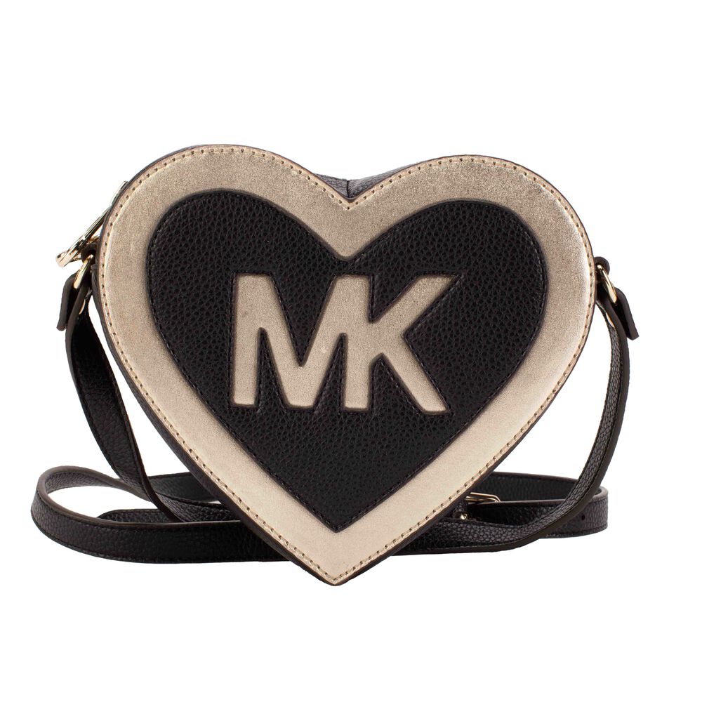 MICHAEL KORS Girls Black Logo Heart Handbag | Junior Couture KSA