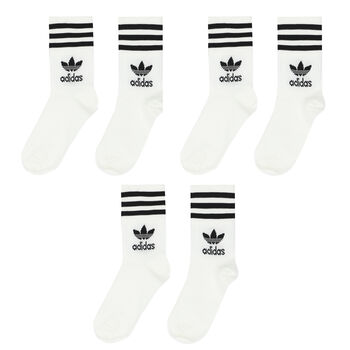 White Logo Crew Socks ( 3-Pack ) 