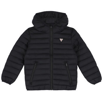 Black Logo Puffer Jacket