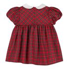 Baby Girls Red Tartan Dress, 1, hi-res