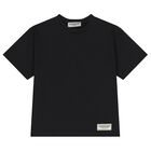 Black Logo Oversized T- Shirt, 2, hi-res