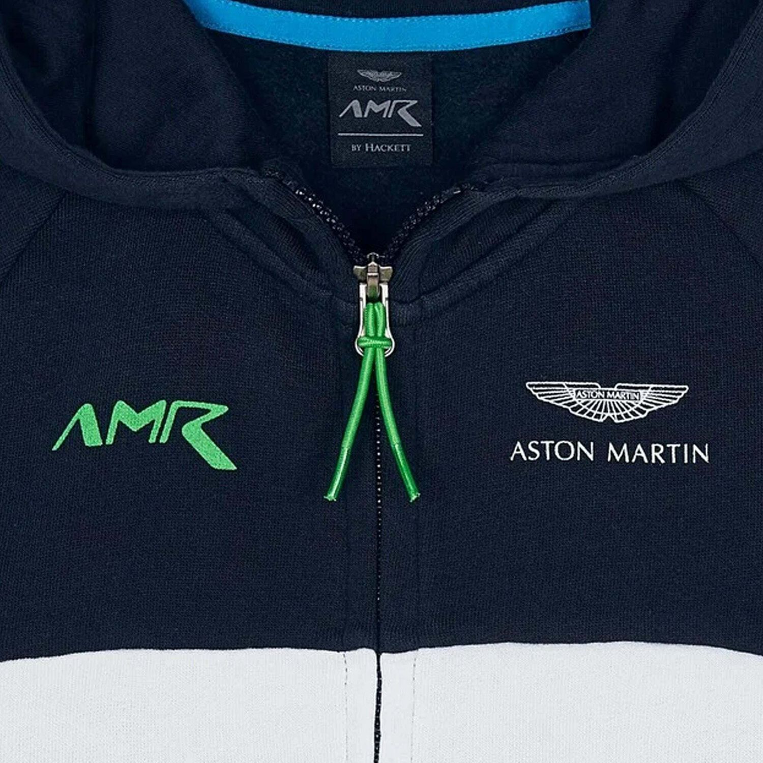 Boys Navy & White Logo Zip Up Top, 1, hi-res