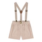 Baby Boys White & Beige Shorts Set, 2, hi-res
