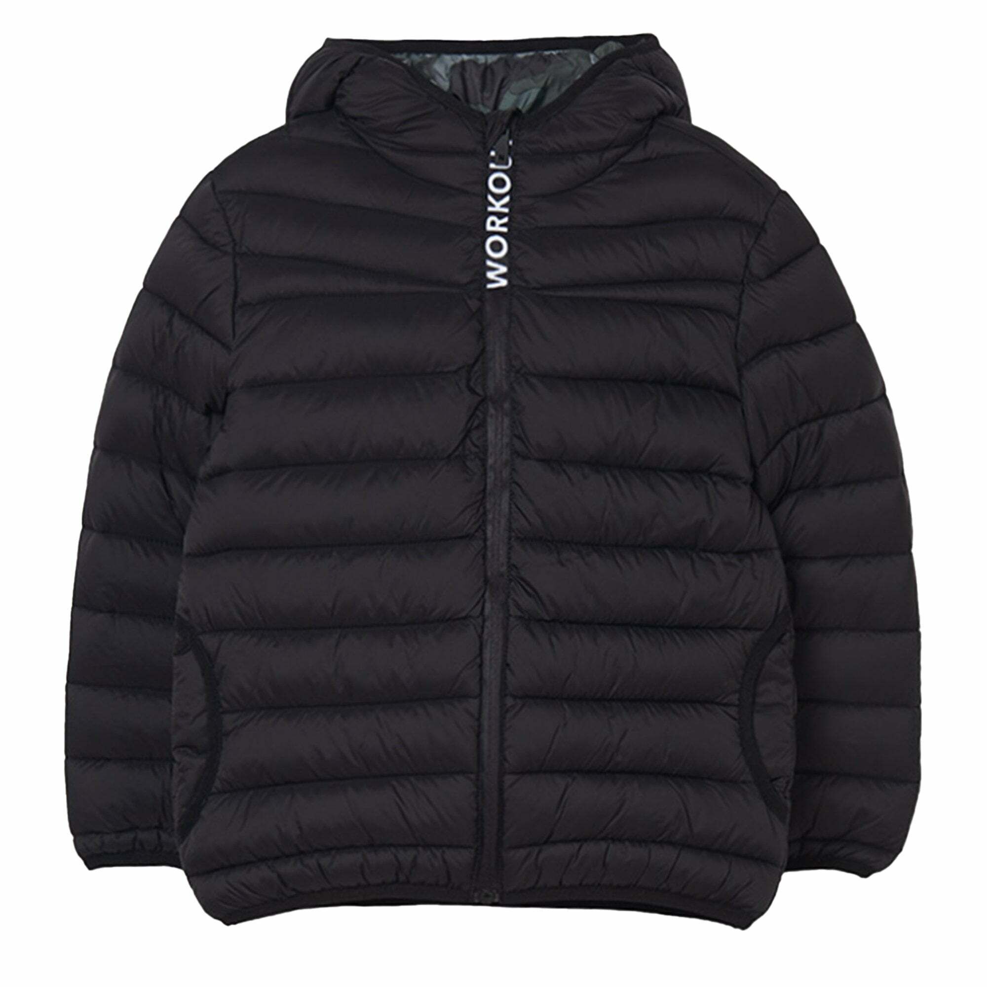 Boys black puffa top
