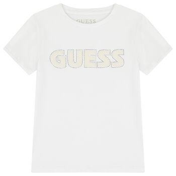 Girls White Logo T-Shirt