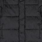 Boys Black Logo Padded Puffer Jacket, 1, hi-res