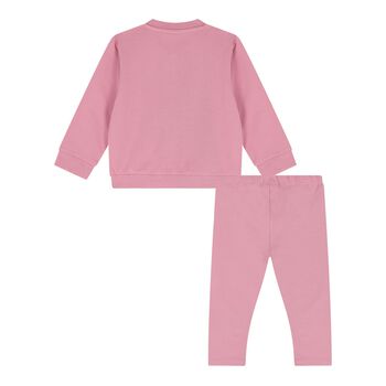 Baby Girls Pink Heart Leggings Set