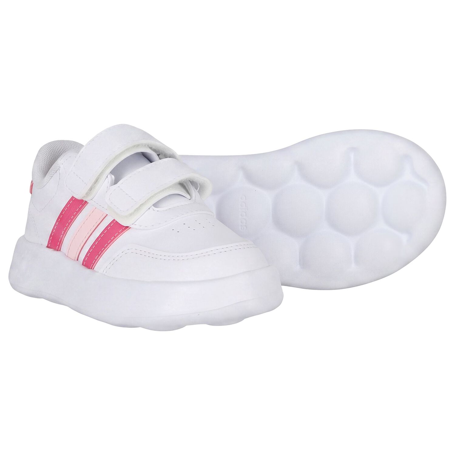 Girls White & Pink Breaknet 3.0 Trainers, 2, hi-res