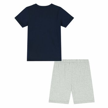 Boys Navy & Grey Logo Pyjamas