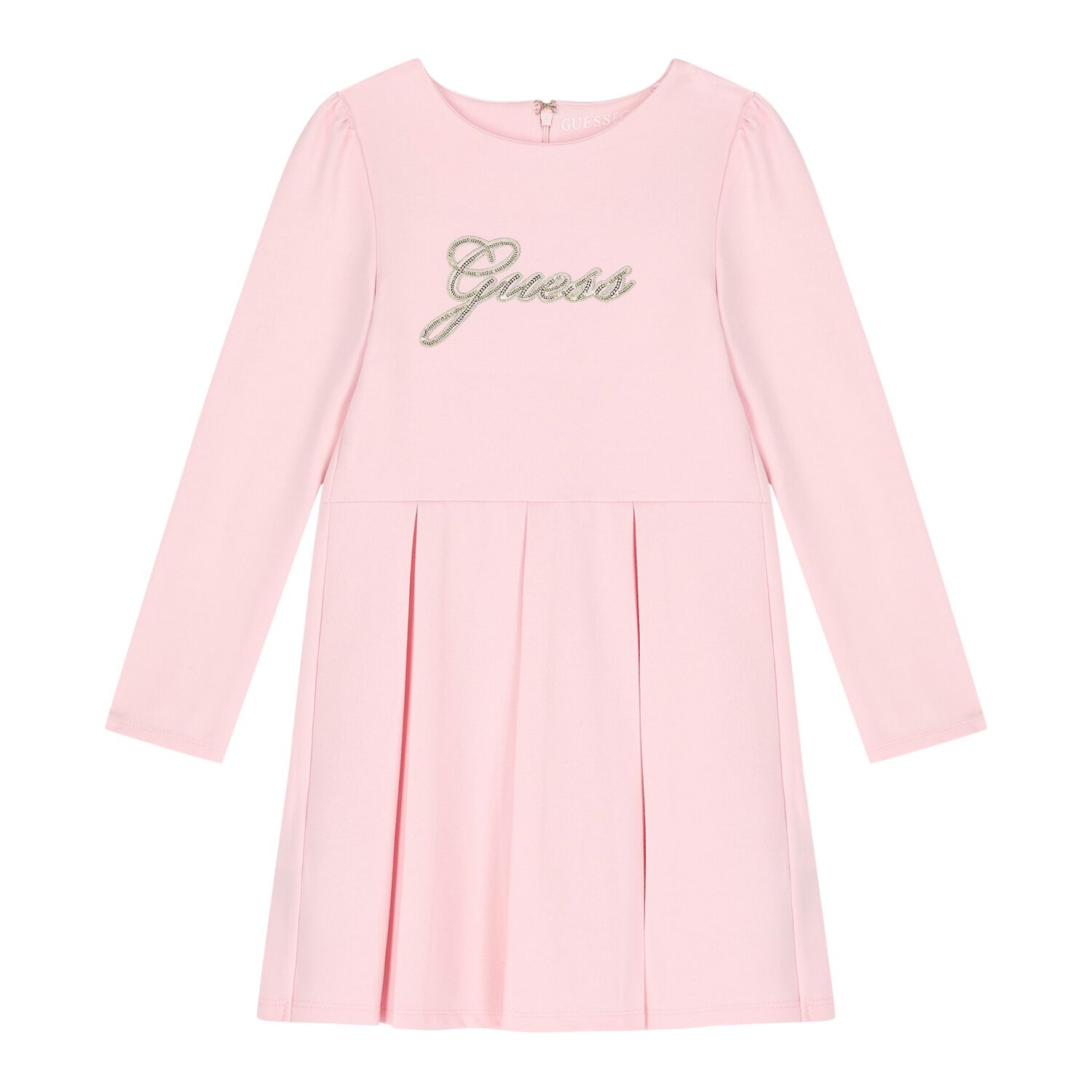 Girls Pink Logo Dress, 1, hi-res