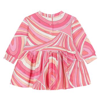 Younger Girls Pink & White Iride Dress