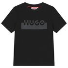 Boys Black Logo T-Shirt, 1, hi-res
