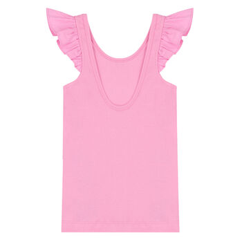 Girls Pink Ruffled Top