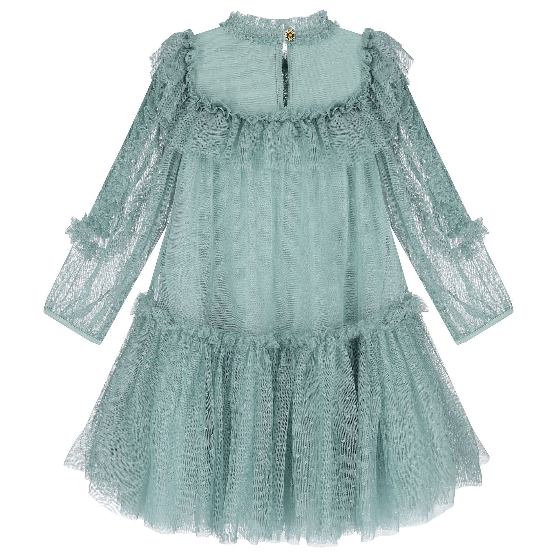 Angel's Face Girls Green Tulle Dress | Junior Couture