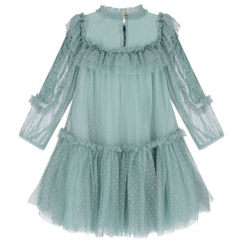 Girls Green Tulle Dress