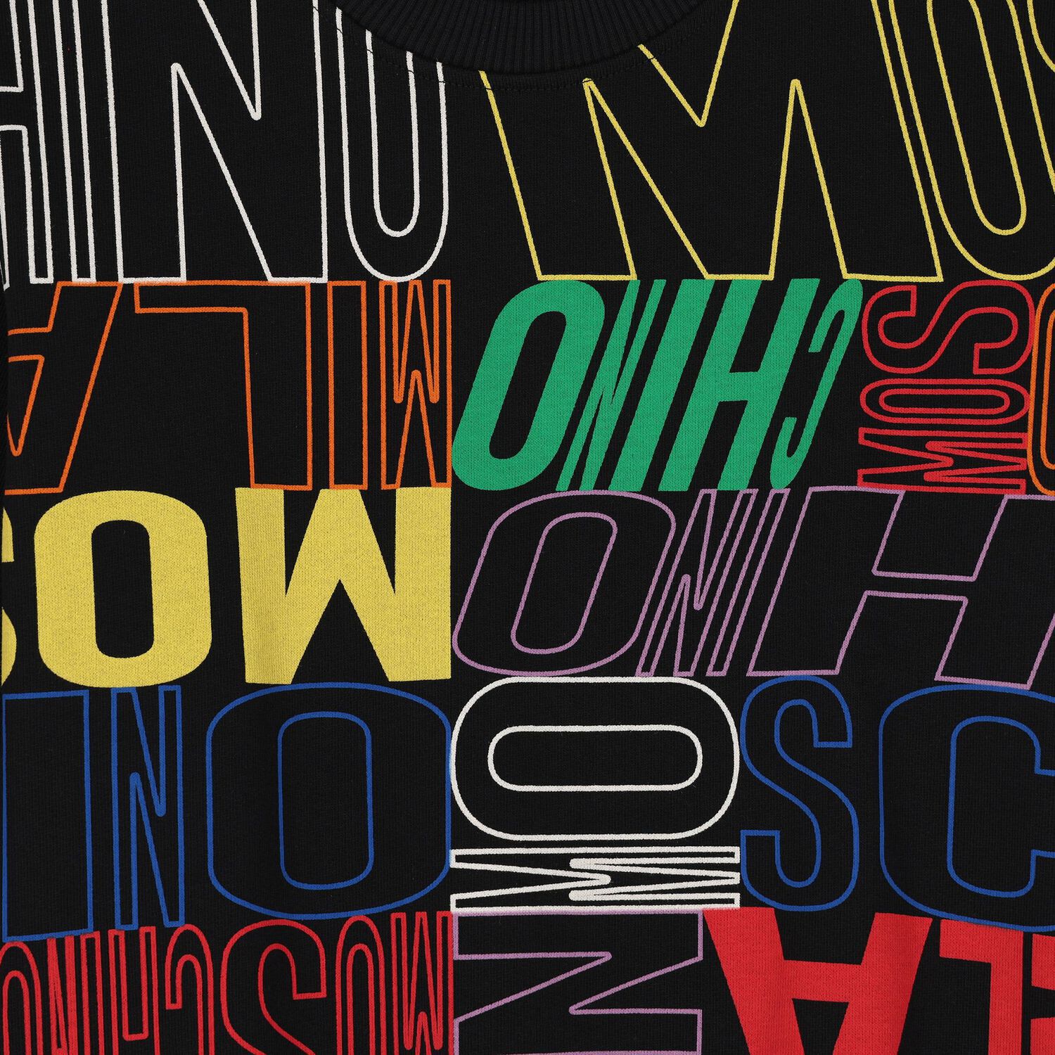 سويتشيرت  بالشعار باللون الأسود  , 1, hi-res