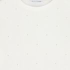 Girls White & Black Rhinestone Leggings Set, 1, hi-res