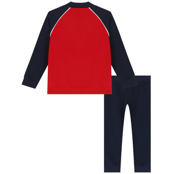 Boys Red & Navy Tracksuit