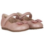 Younger Girls Pink Bow Shoes, 1, hi-res