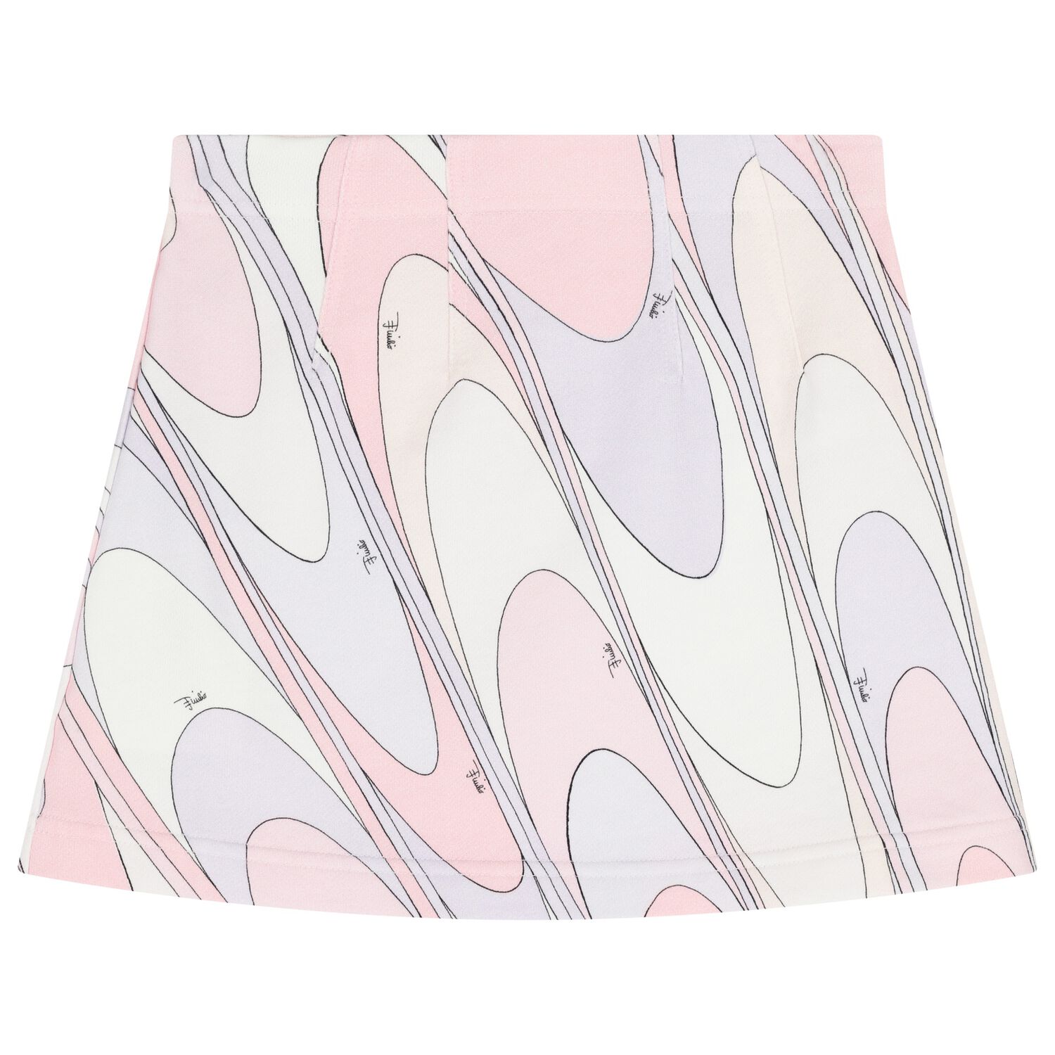 Girls Pink & White Iride Logo Skirt, 1, hi-res