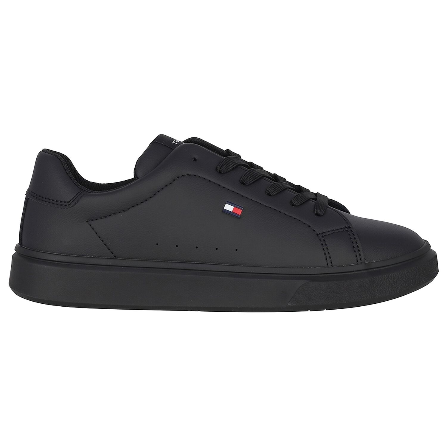 Boys Black Logo Trainers, 1, hi-res