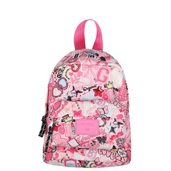 Younger Girls Pink Logo Backpack