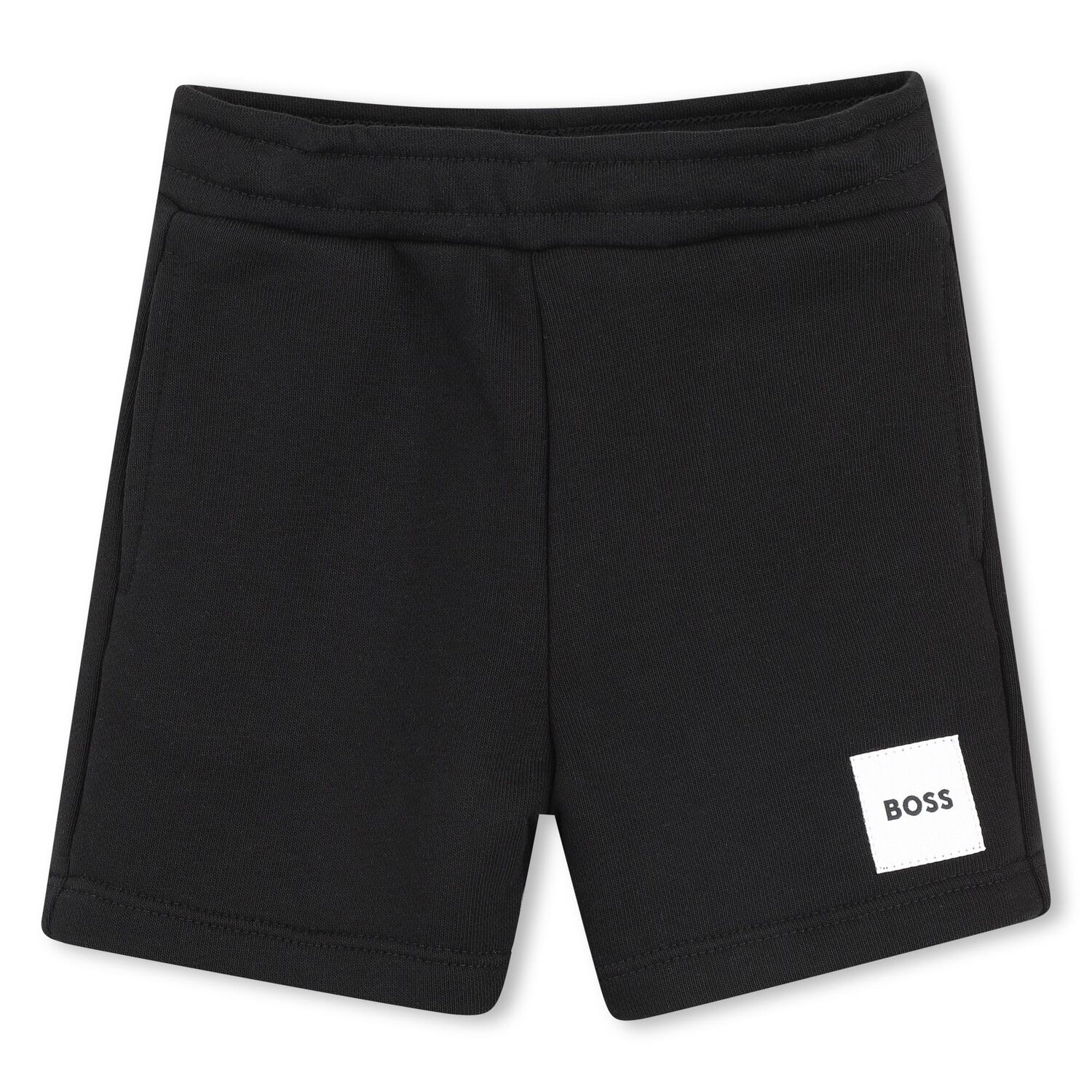 Younger Boys Black Logo Shorts, 2, hi-res