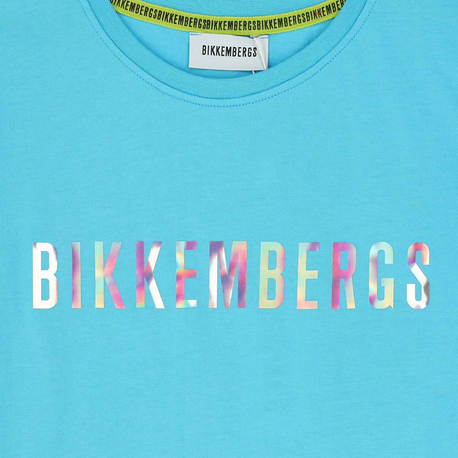 Boys Blue Holographic Logo T-shirt, 4, hi-res image number null