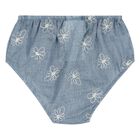 طقم فستان بنات  بطبعه الزهور باللون الازرق , 1, hi-res