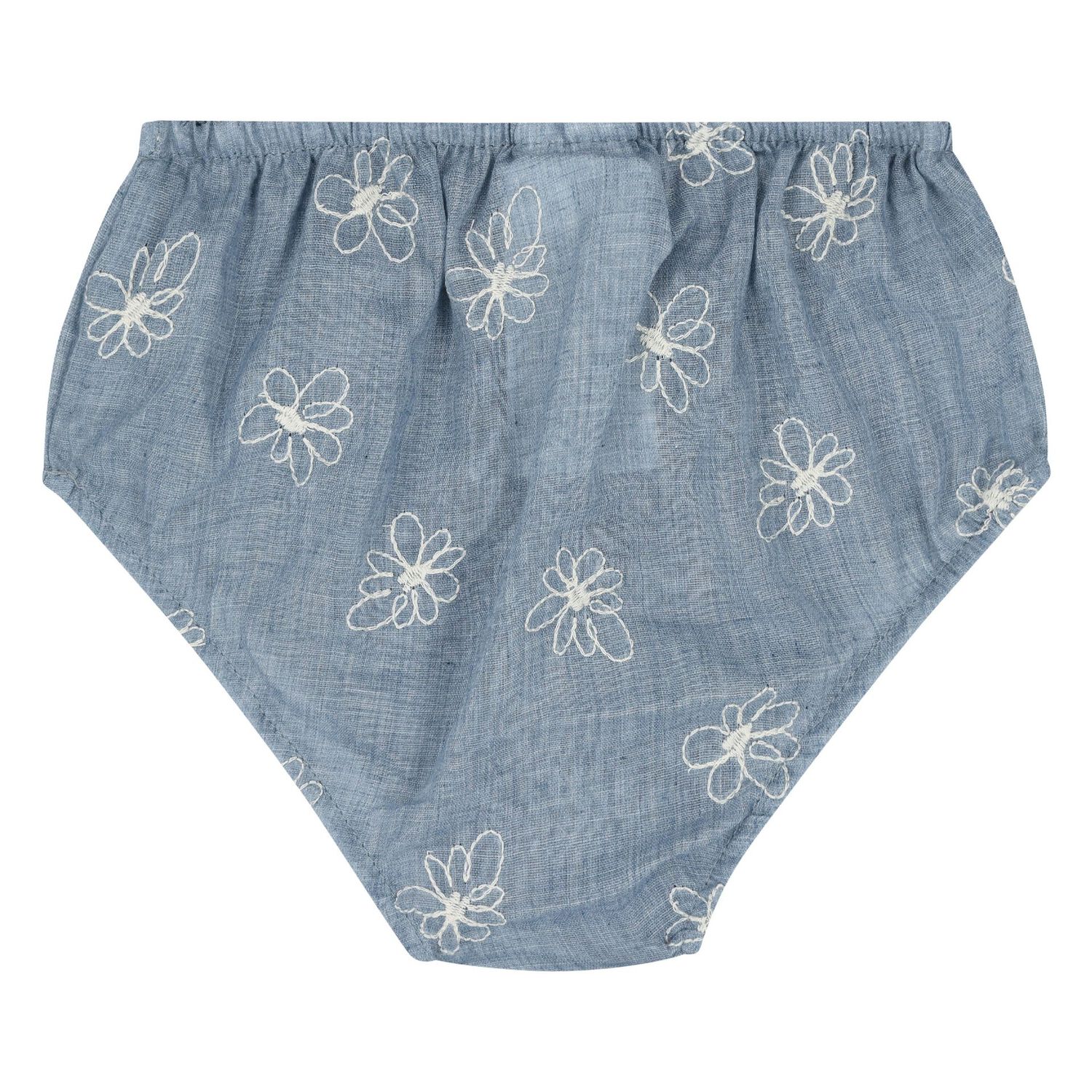 طقم فستان بنات  بطبعه الزهور باللون الازرق , 1, hi-res