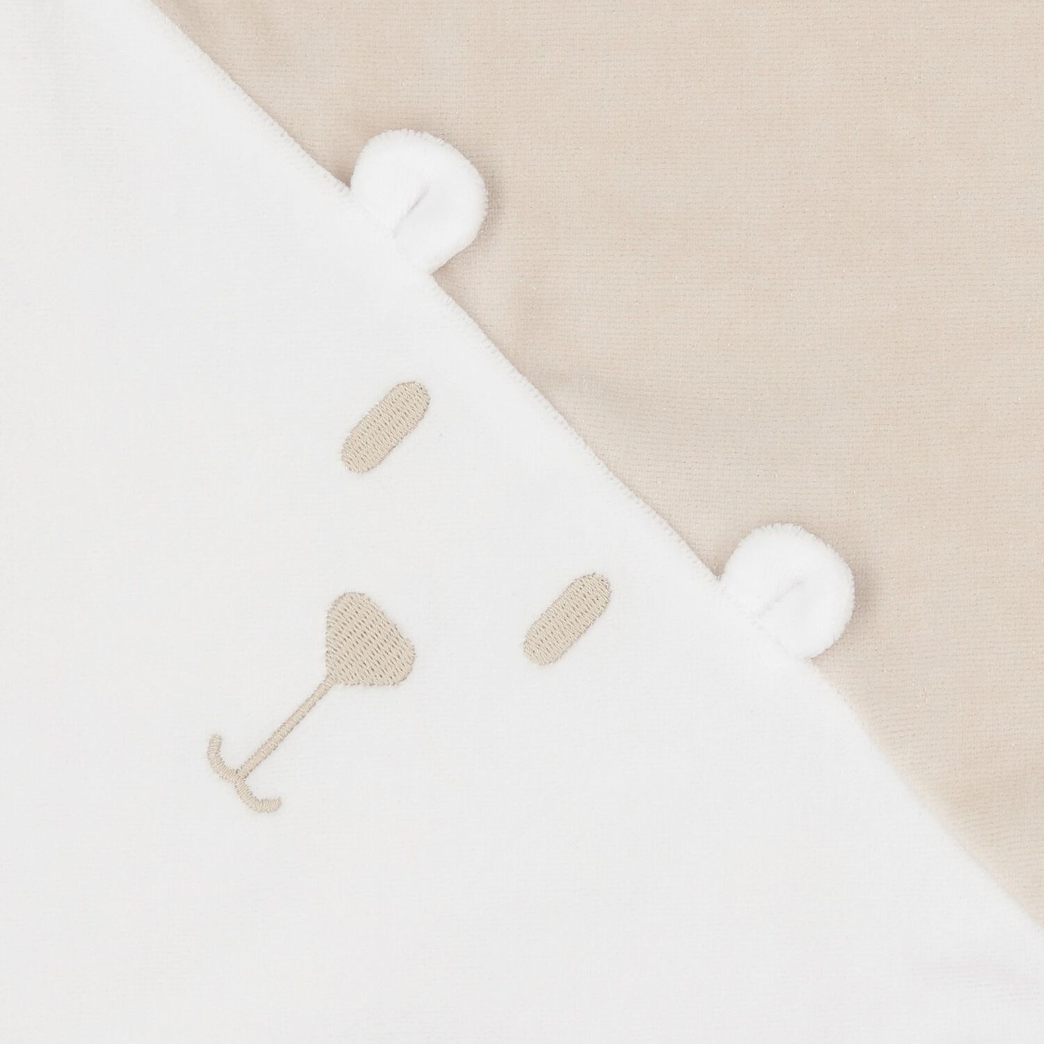 White & Beige Teddy Bear Babygrow Gift Set, 1, hi-res