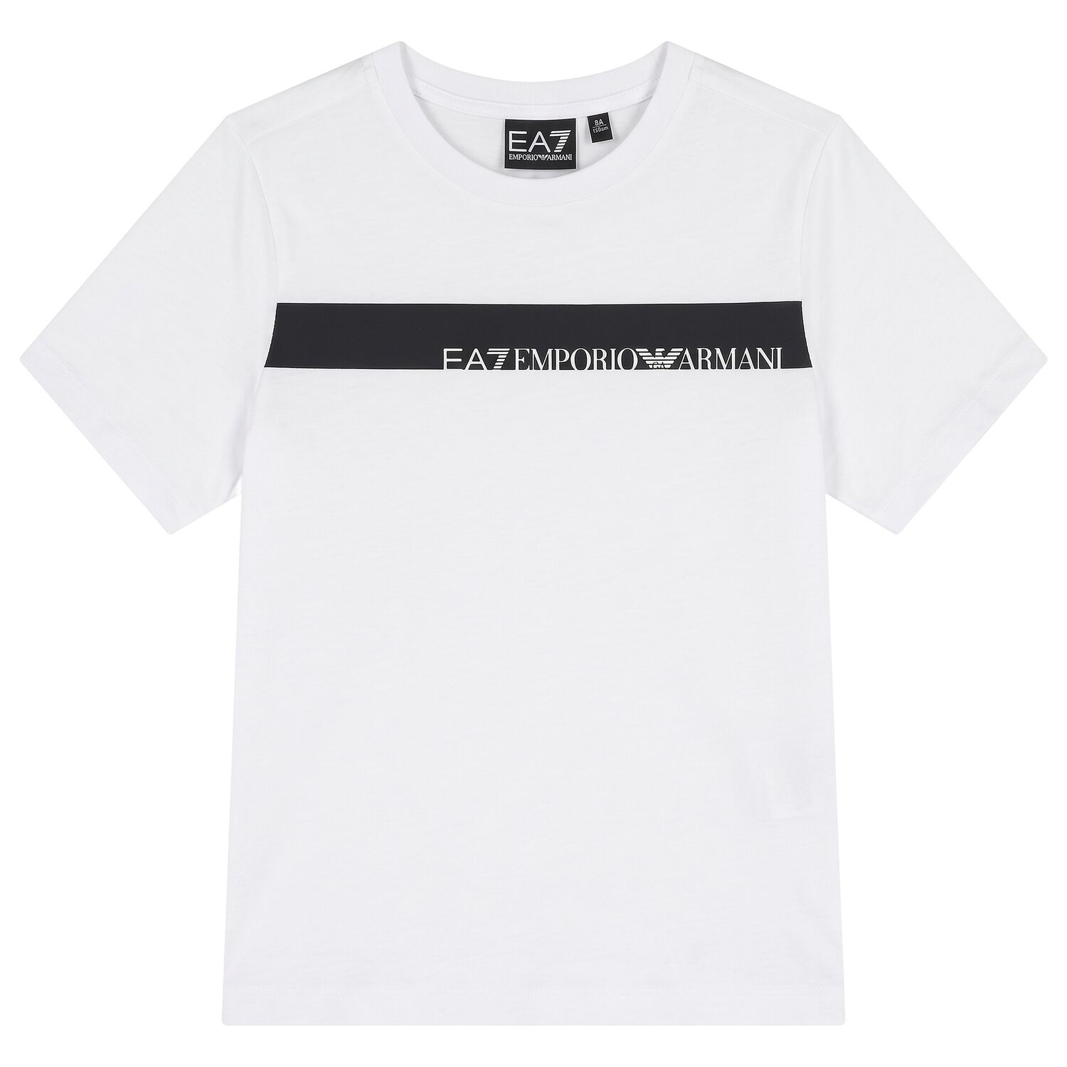 Boys White & Black Logo T-Shirt, 1, hi-res