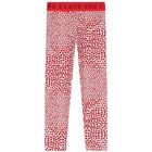 Girls White & Red Hearts Leggings, 1, hi-res