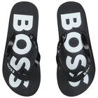 Black Logo Flip-Flops, 1, hi-res