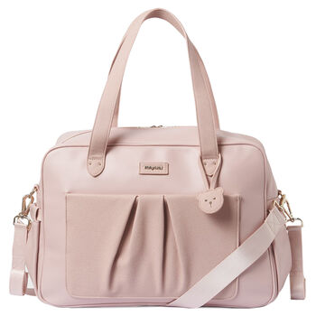 Pink Faux Leather Baby Changing Bag