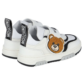 White & Black Teddy Bear Trainers