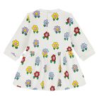 فستان بنات مزين بالزهور باللون الابيض , 1, hi-res