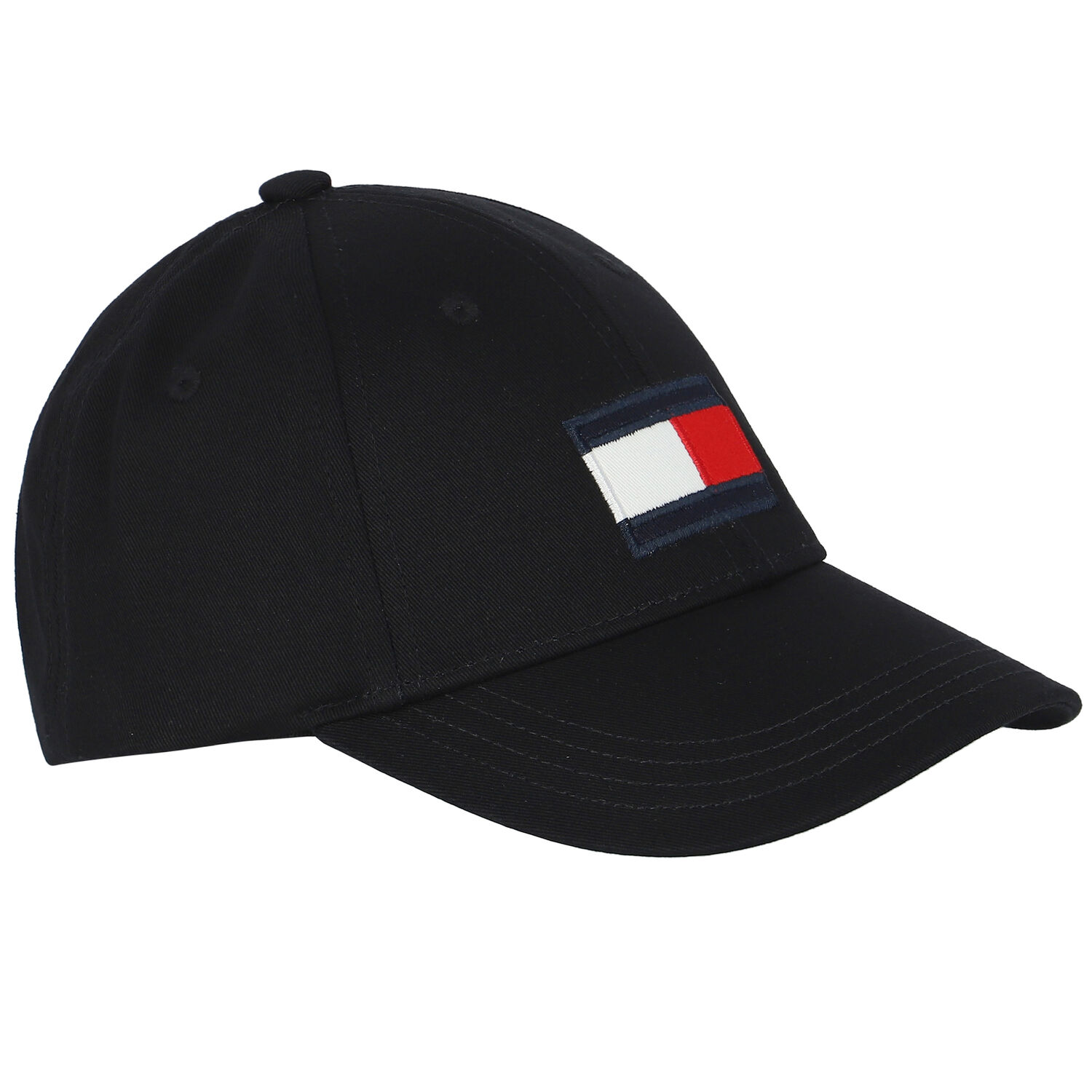 قبعة كاب بالشعار باللون الأسود للأولاد, 1, hi-res