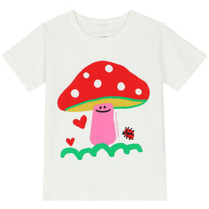 Girls Ivory Mushroom T-Shirt