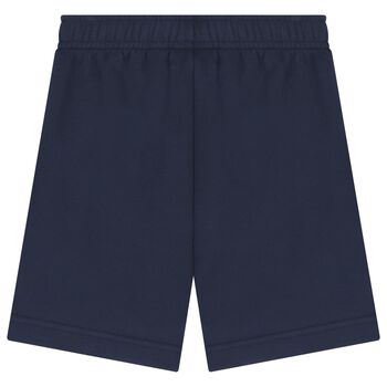 Boys Navy Blue Logo Shorts 