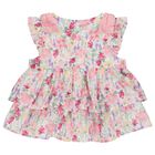 Younger Girls Pink Floral Shorts Set, 1, hi-res