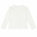 Girls Ivory Ballerina Long Sleeve Top, 1, hi-res