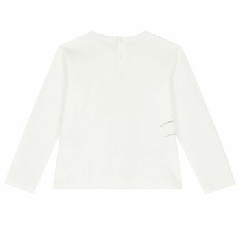 Girls Ivory Ballerina Long Sleeve Top