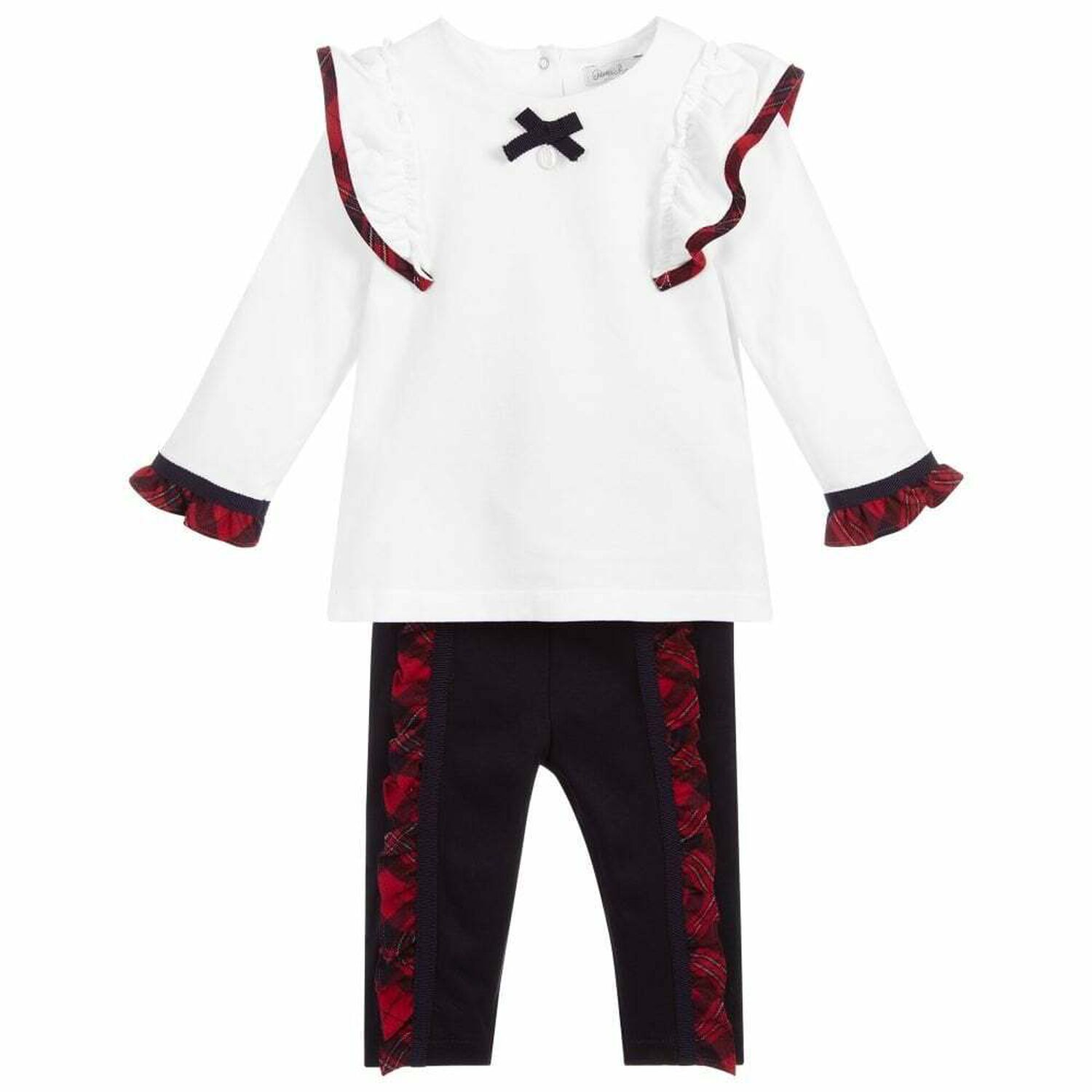 Girls Navy & Red Legging Set, 1, hi-res