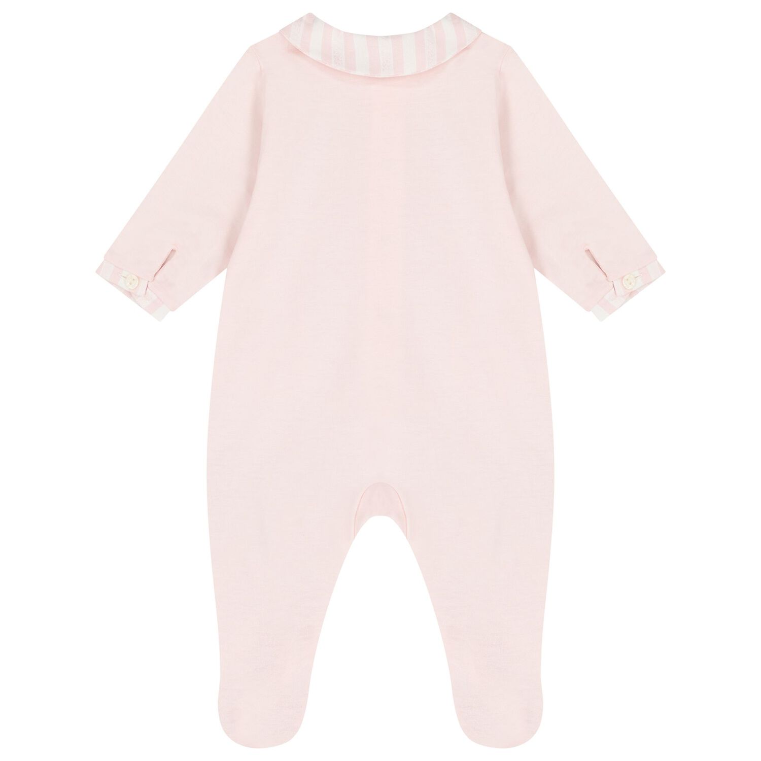 Baby Girls Ivory & Pink Logo Babygrow, 3, hi-res image number null