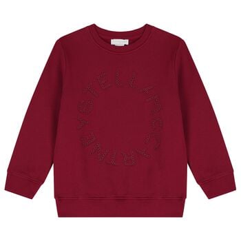 Girls Burgundy Logo Sweatshirt