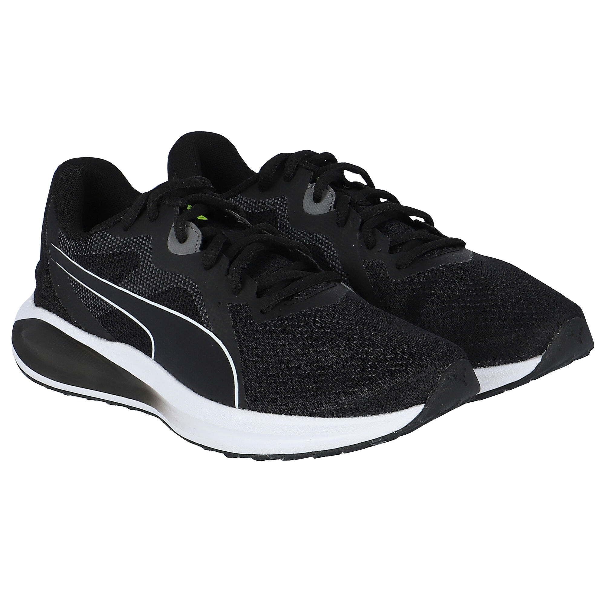 Boys black puma trainers on sale