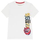 Boys White Logo T-Shirt, 2, hi-res